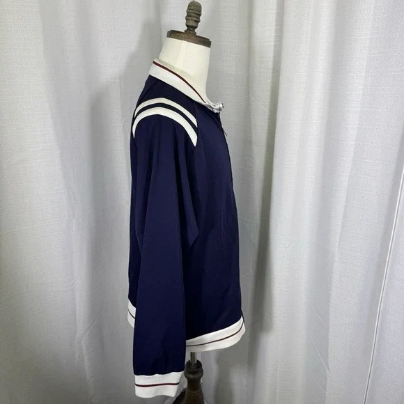 Polo Ralph Lauren Mens XXL Full Zip Blue White Track Jacket Pony Preppy - Picture 3 of 13